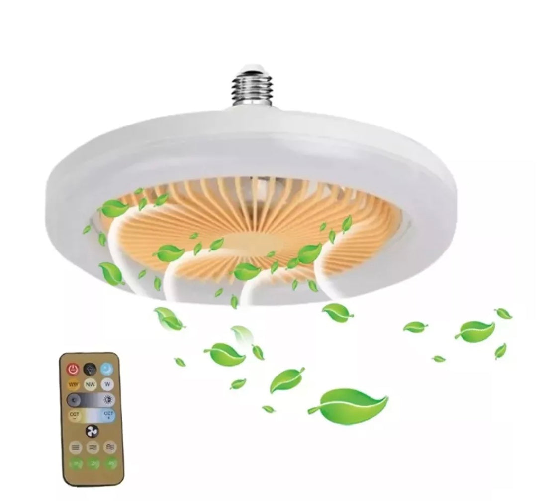 Bombillo Ventilador Techo Luz Led +contr