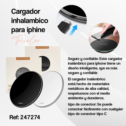 CARGADOR INHALAMBRICO PARA IPHONE